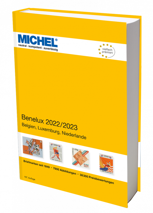 Michel Frimärksbok - Benelux (Belgien, Luxemburg, Nederländerna) 2022/2023 (Obs bok på tysk)