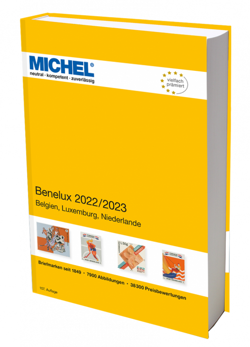 Michel Frimärksbok - Benelux (Belgien, Luxemburg, Nederländerna) 2022/2023 (Obs bok på tysk)