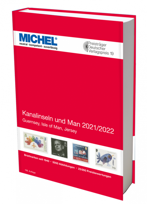 Michel Frimärksbok - Kanalöarna och Man 2021/2022 (OBS bok på tyska)