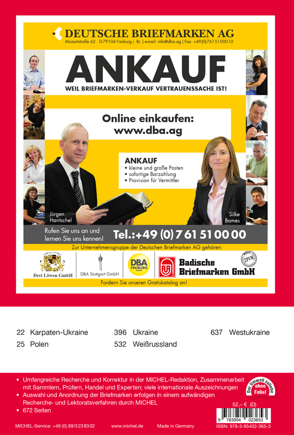 Michel Frimärksbok - Östeuropa 2021/2022 (OBS bok på tyska)