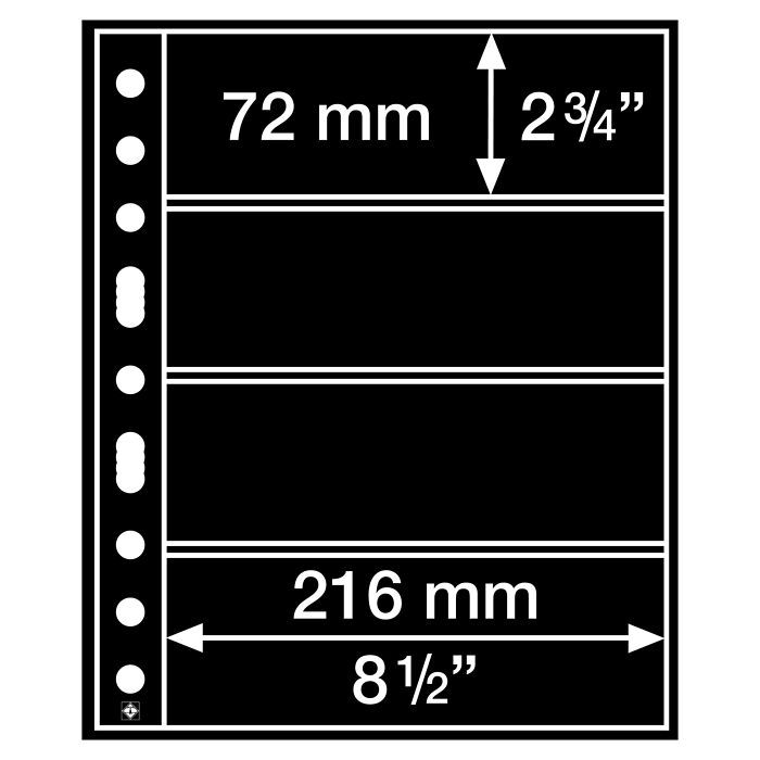 Insticksblad för frimärken och vykort (5-pack) GRANDE