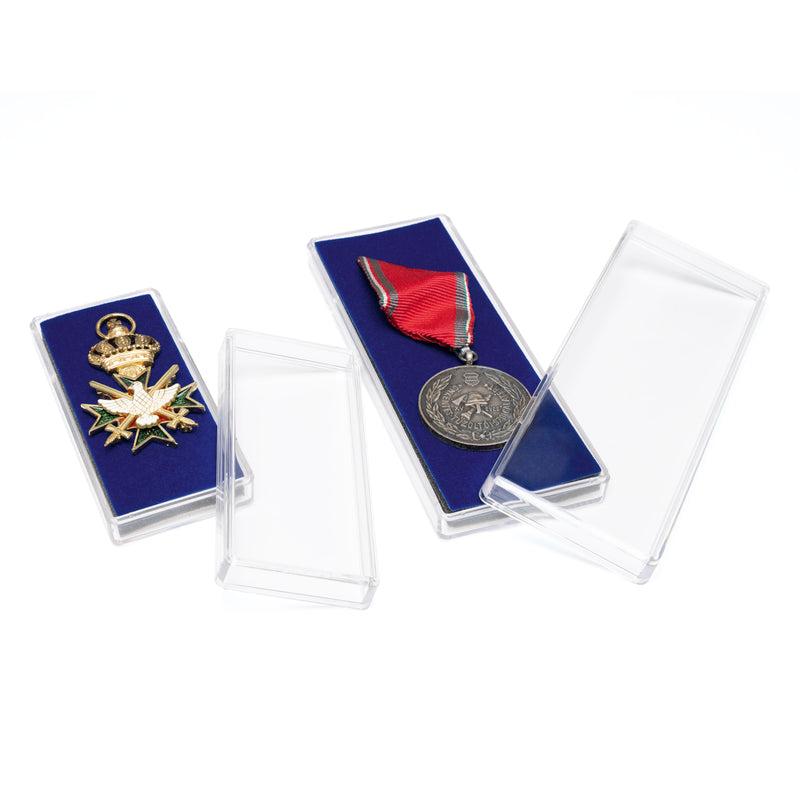 Kapsel för medaljer, blå två storlekar (5-pack)