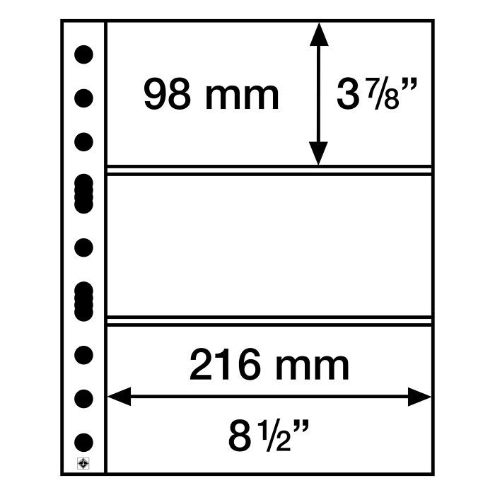 Insticksblad för frimärken och vykort (5-pack) GRANDE