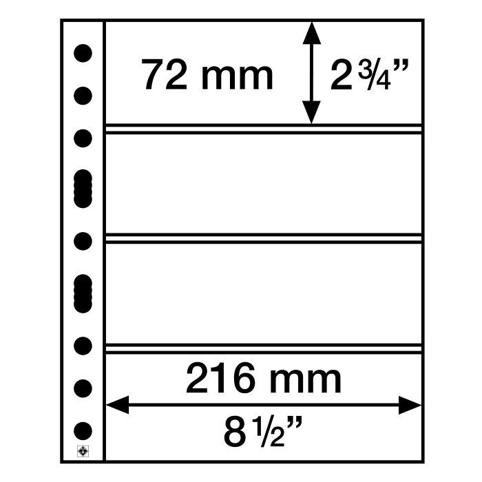 Insticksblad för frimärken och vykort (5-pack) GRANDE