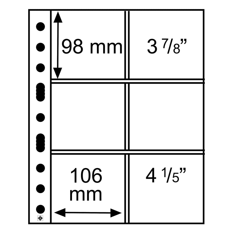 Insticksblad för mynt och sedlar GRANDE (5pack)