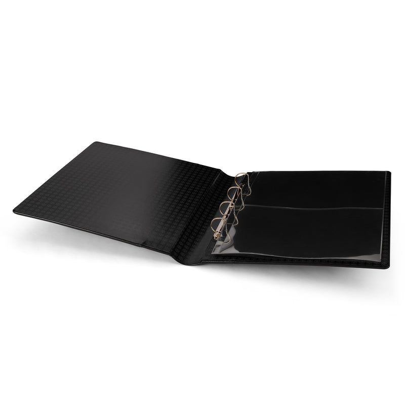 Kanzlei ringalbum i klassisk design inkl. fodral, svart