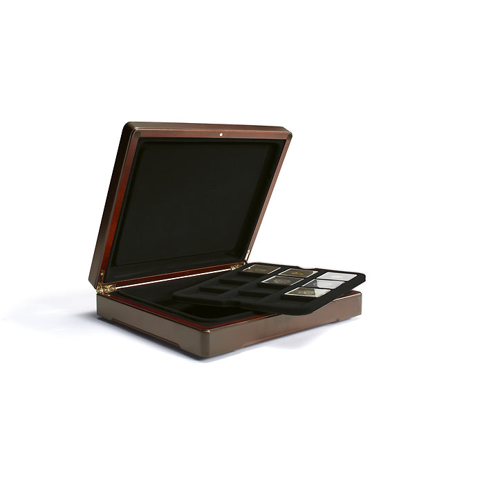 Mazzola Presentationsfodral för Quadrum myntkapslar, svart bricka