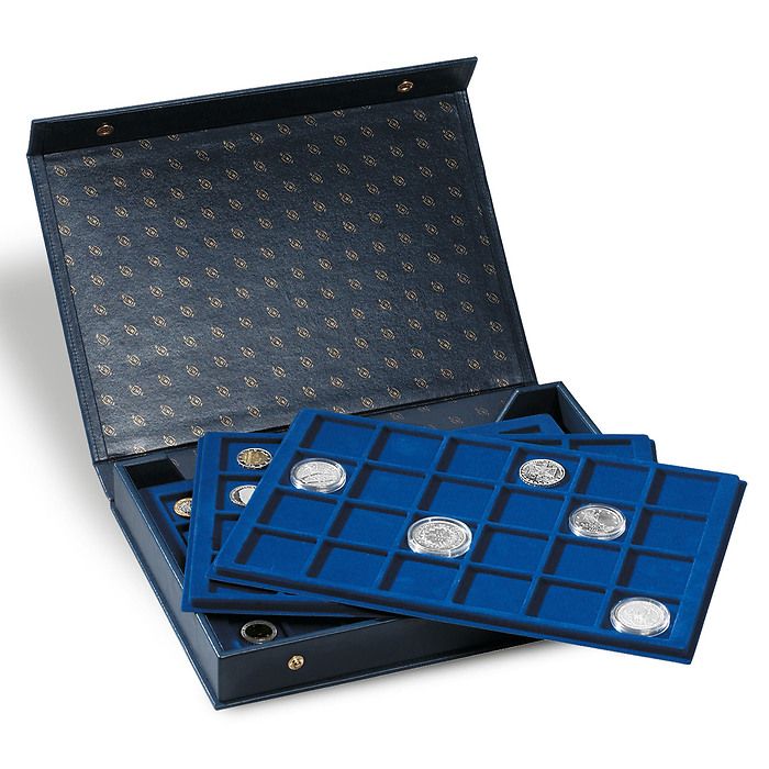 Myntbox TABLO inkl 4 myntfack L, blå