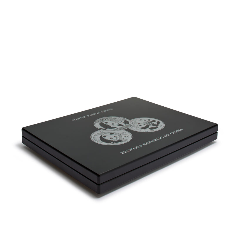 Volterra Uno - Presentationsetui för 20 silvermynt "China Panda" i originalkapslar (Beställningsvara)