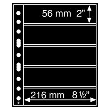 Insticksblad för frimärken och vykort (5-pack) GRANDE